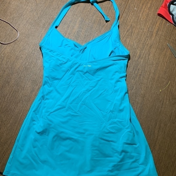 Calvin Klein turquoise one piece swimsuit, Size 8 - Picture 2 of 4